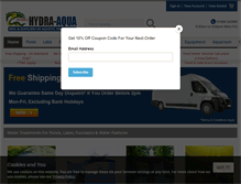 Tablet Screenshot of hydra-aqua.com